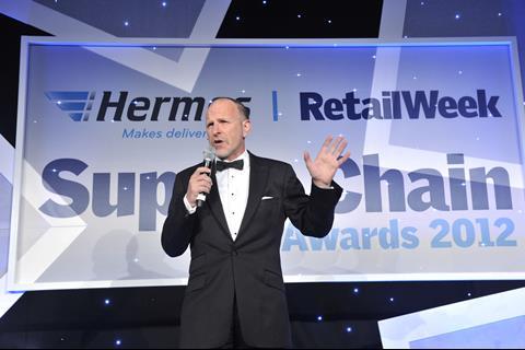 Host Simon Evans at the Retail Week Supply Chain Awards 2012